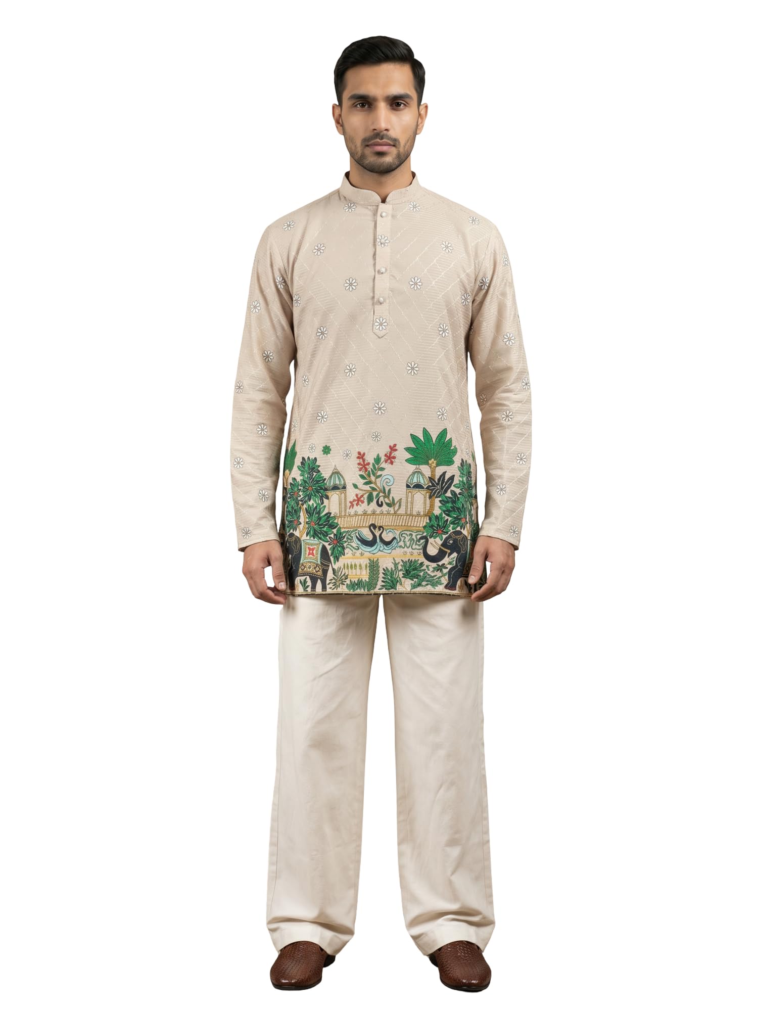 jompers Premium Cotton Blend Printed Ethnic Kurta with Korean Pants-picture-31