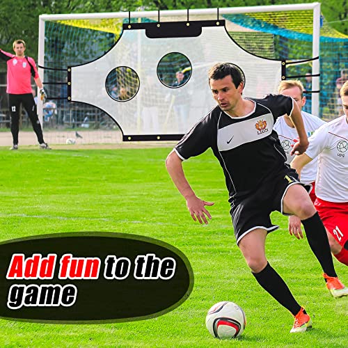Soccer Goal Target Training Nets 24Ft X 8Ft Football Target Net With 7 Scoring Zones Soccer Practice Equipment For Shooting #TOP5