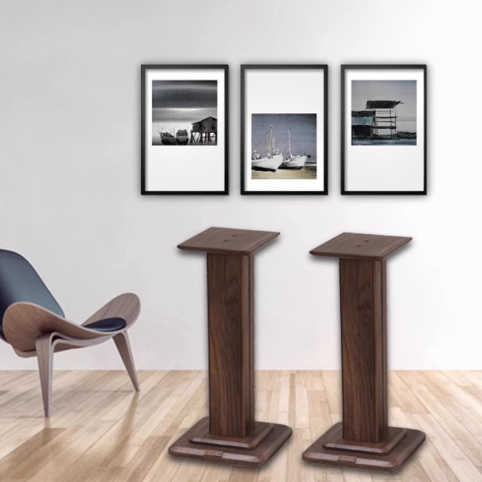 Support D'enceinte en Bois Massif - Support Audio Haut De Gamme pour Home Cinéma Et Systèmes Audio Surround(28 * 28 * 20cn)