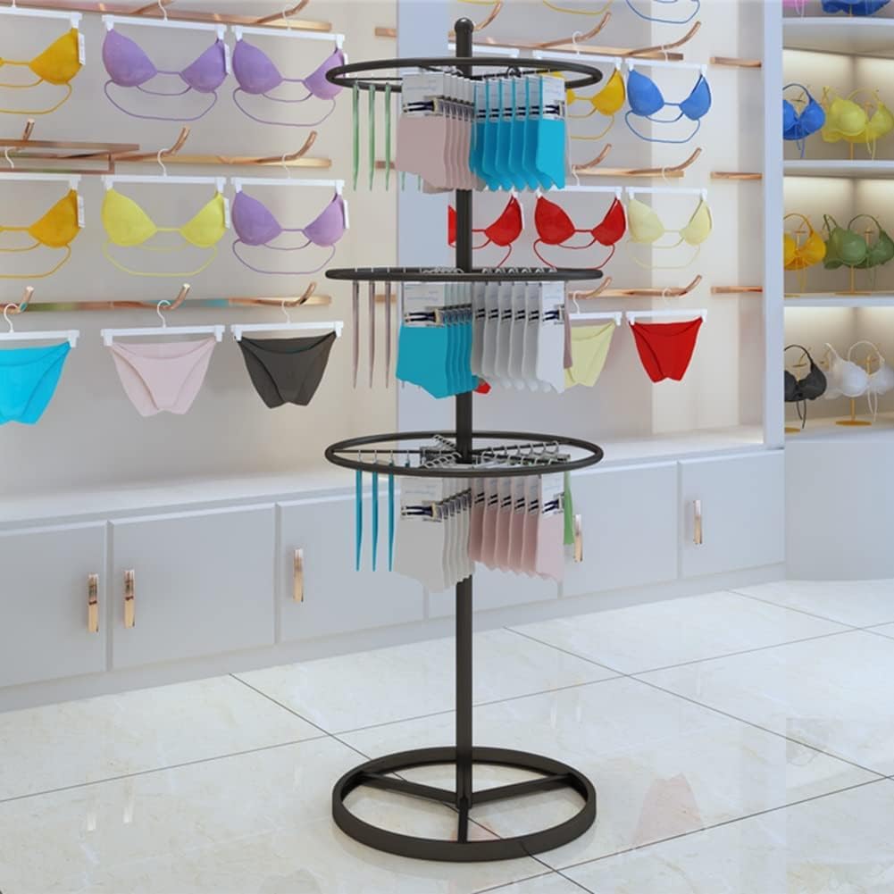 Heavy Duty rotonda Abbigliamento Display Rack Metallo Rotante Appendiabiti Stand per Negozio Al Dettaglio Display Versatile per Intimates e Abbigliamento Salvaspazio