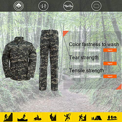 image for MINGHE Military Tactical Men's Combat Uniform Set Shirt and Pants Sets