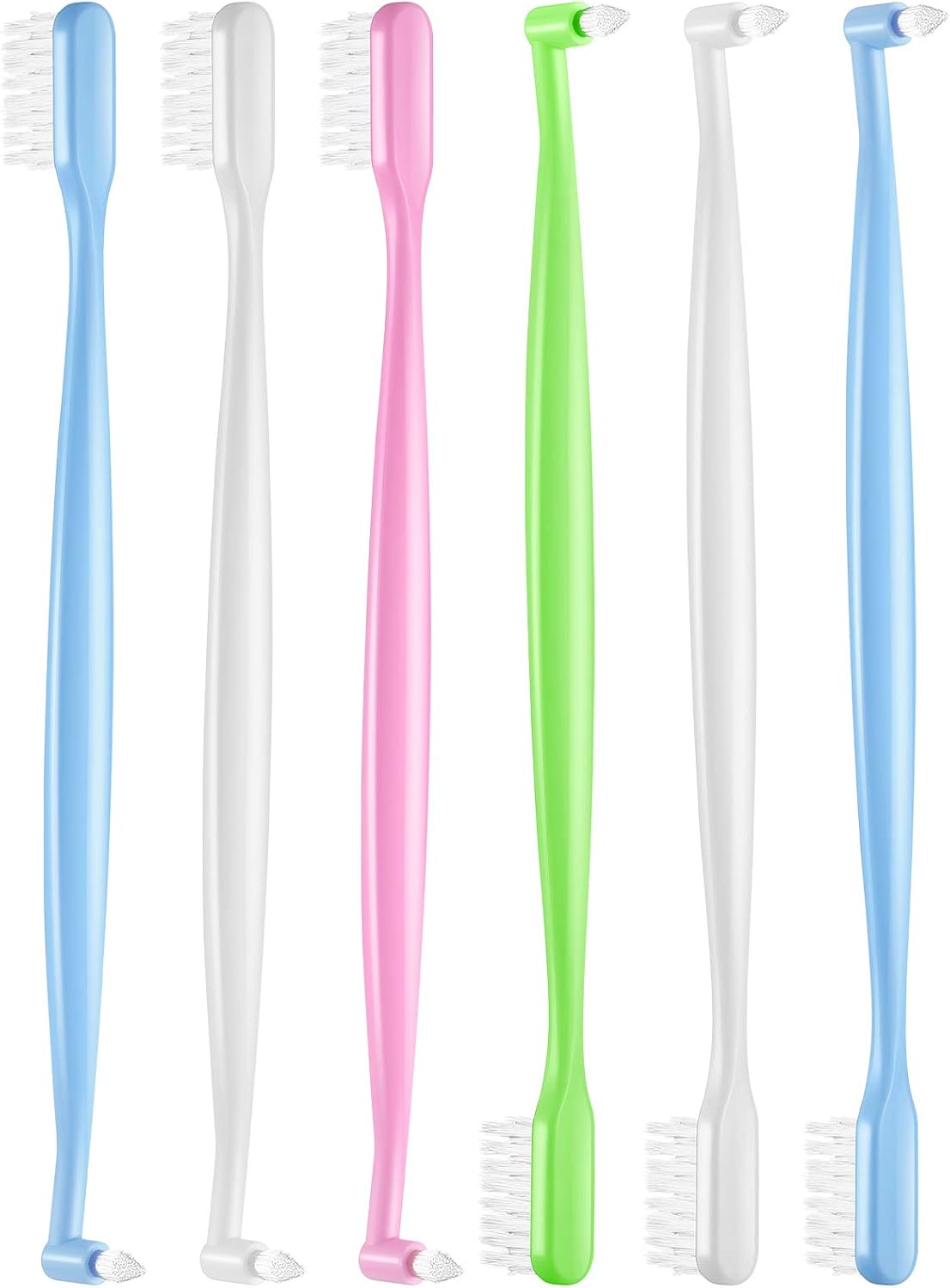 6 Pieces Tuft Toothbrush Tufted Brush EndTuft DoubleSide Brace Use