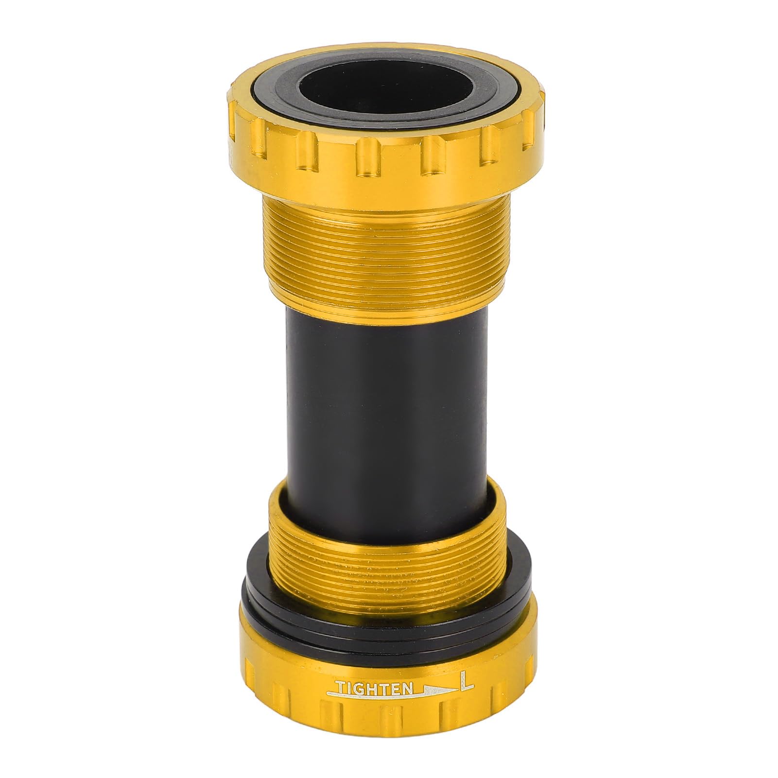 Bottom Bracket 110mm Screw in Threaded Aluminum Alloy Mountain Cycle Bottom Bracket Replacement for Mountain Bikes Road Bikes and Racing Bikes Lightweight Durable High Performance (Yellow)