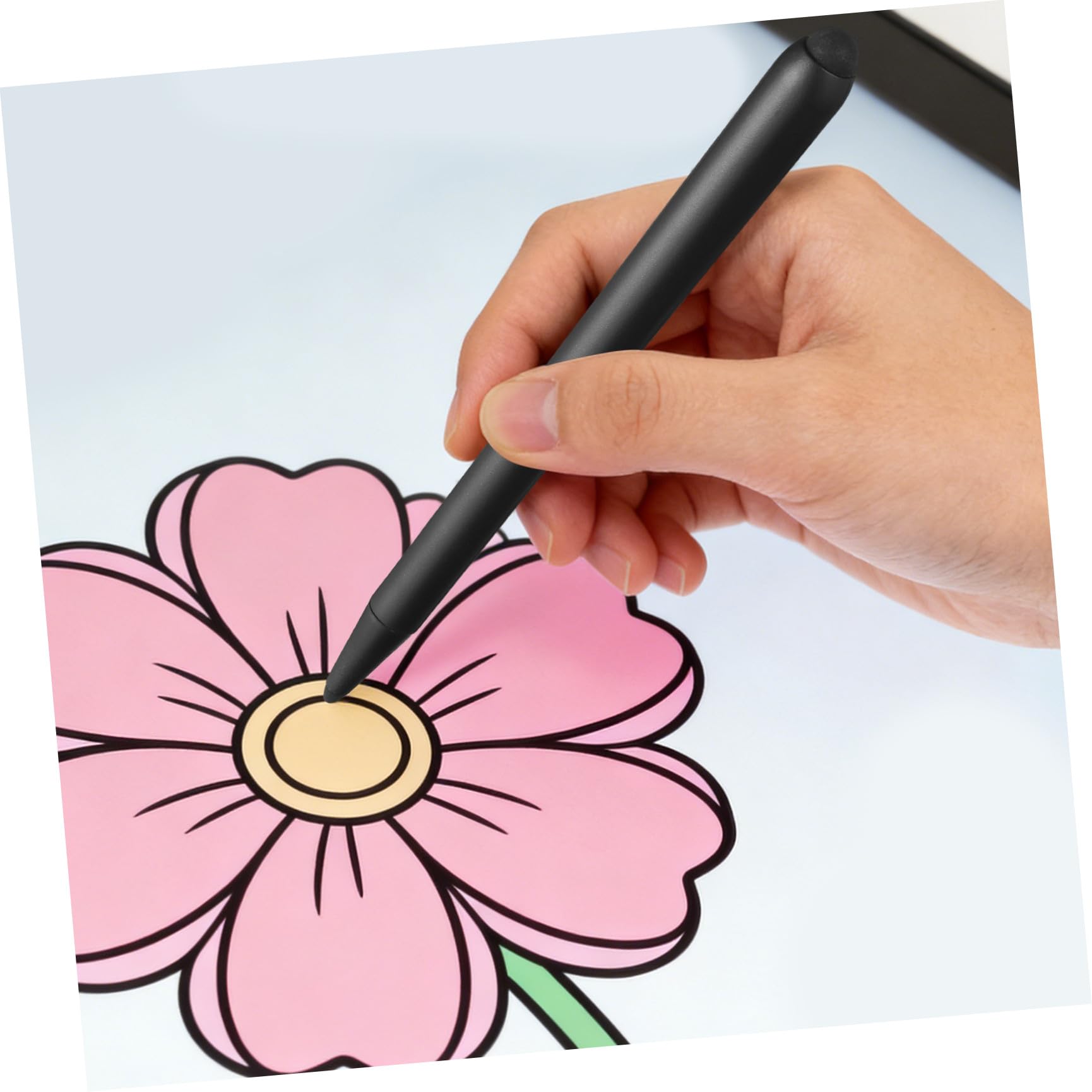 2 Pezzi Penna Touch per Schermo Dual-tip Nero in Abs | Penna per Lim Lavagna Interattiva Scuola, Uso per Insegnamento e Riunioni, Adatta a Schermi Infrarossi