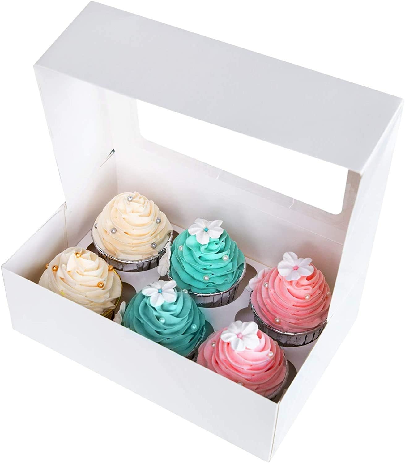 ALEECYN 30 Packs Bakery Cupcake Boxes, Bakery Boxes with