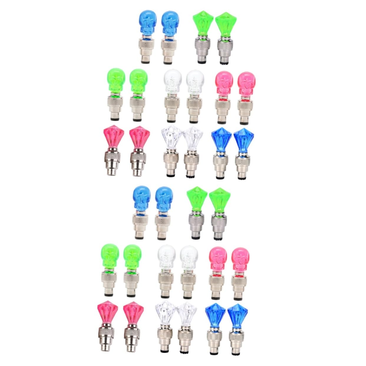 BESPORTBLE Luce della Valvola della Bicicletta Ruota Tappi per Pneumatici per Bici da Strada Pedale Auto Ciclo Torcia Elettrica A LED Biciclette Leggero Scooter Plastica