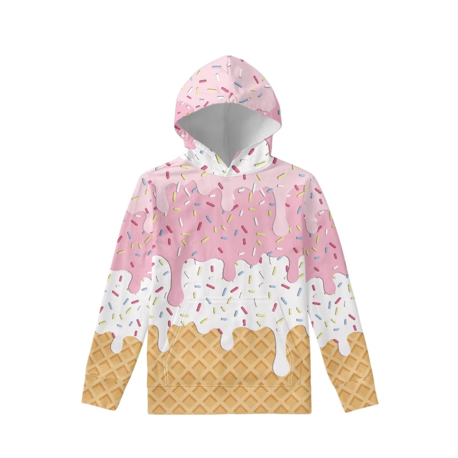 Coloranimal Unisex Girls and Boys Long Sleeve Hoodies Hoody Athletic Pullover Sweatshirts Tops Age 6-16year