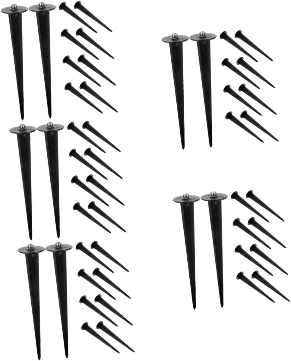 BESPORTBLE 50pcs Solar Light Stakes for Outdoor Garden Pathway Lights Ground Spikes for Lawn and Easy Installation Inclined Design