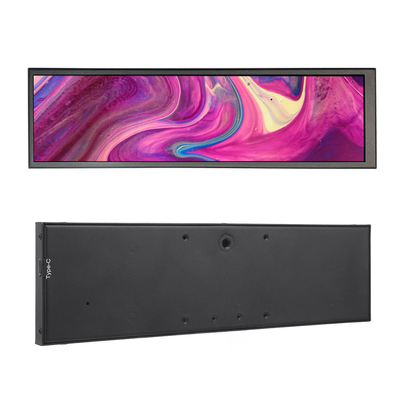 SENECESLI 8,8 Zoll Computertemperaturmonitor, PC Sensor Panel Display mit Landschaft und Porträtumschaltung, 170 ° Anzeigewinkel