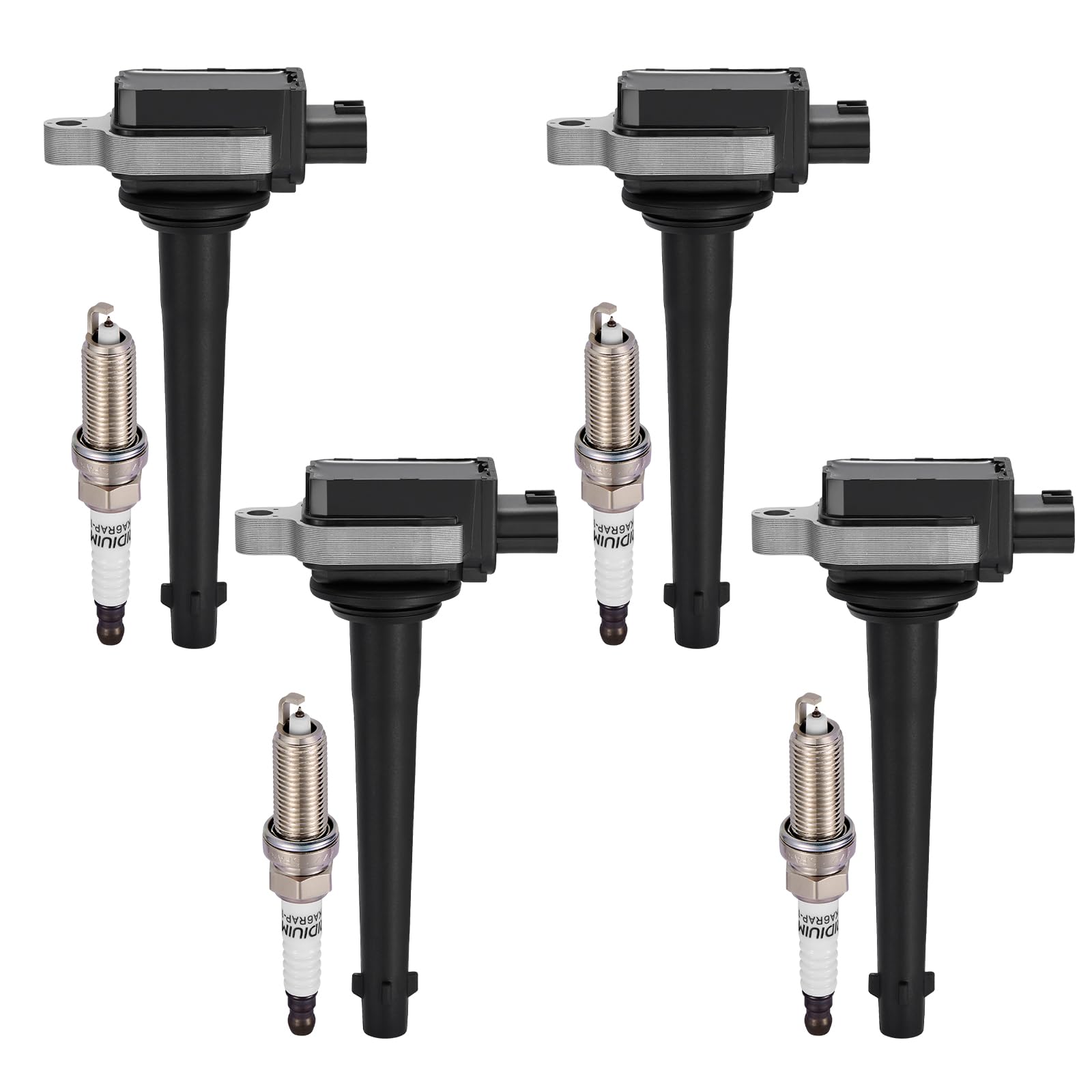 4-Pack UF591 Ignition Coils &amp; 5118 Spark Plugs Kit Compatible with Nissan Sentra 2007 2008 2009, L4 2.0L - Replaces 22448ED800 22448ED80A GN10325 221604014 1788316 UF-591 &amp; more