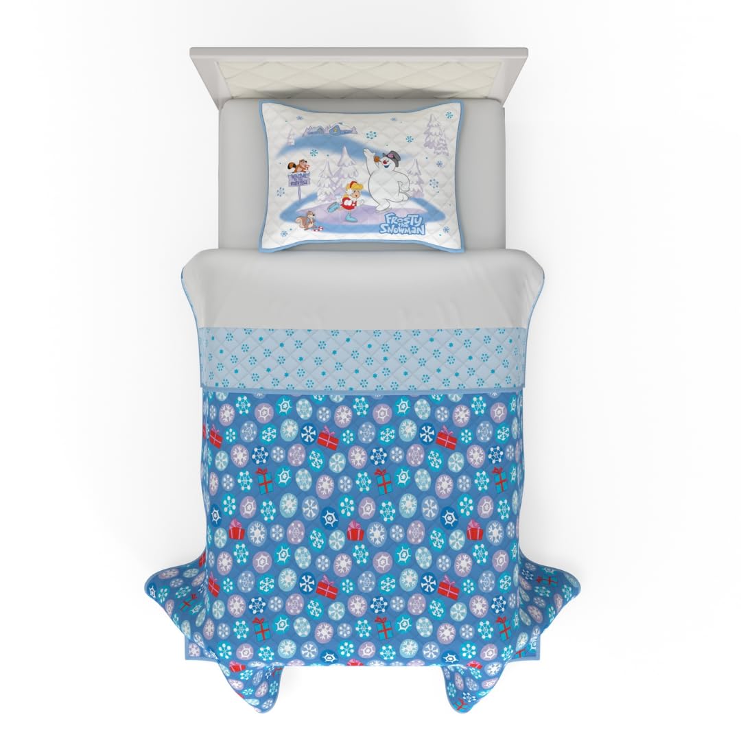 Franco Frosty The Snowman Holiday Quilt Set - Full Size 88 X 92, 3 Piece Bedding Set - View #4