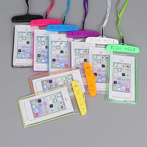 Paquete de 2 bolsas impermeables para teléfono celular de 6.5 pulgadas, bolsas secas luminosas para teléfono, funda para iPhone, Sumsung, bolsa seca