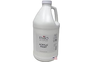 64oz milo Fluorescent White Neon Acrylic Paint, Glowing Under UV Black Light