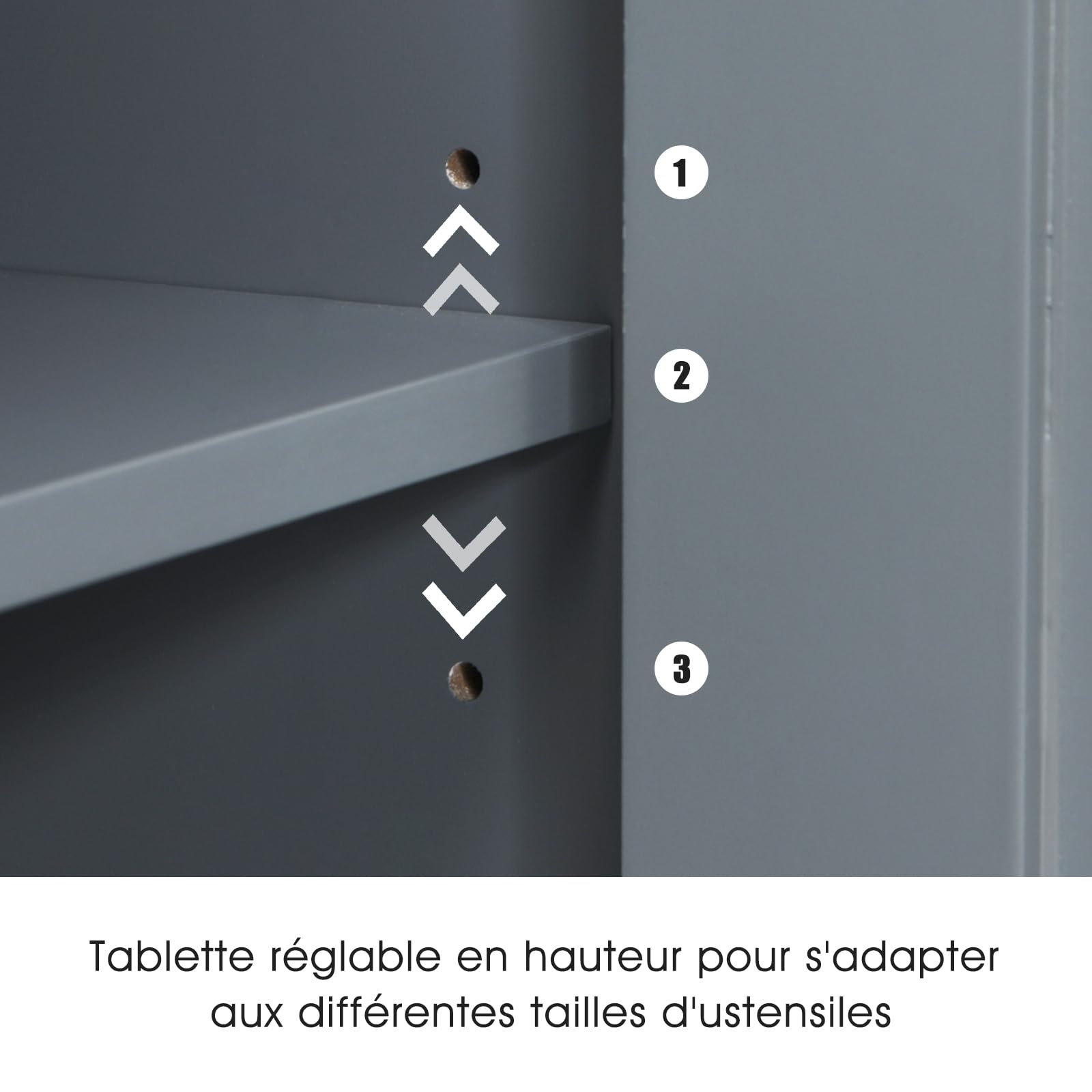 GIANTEX Desserte à roulettes avec Plan de Travail 90 x 40 cm, Desserte de Cuisine avec Grand Tiroir et Armoire à 2 Portes, Porte-Épices et Porte-Serviettes,116 x 40 x 85 cm (Gris)