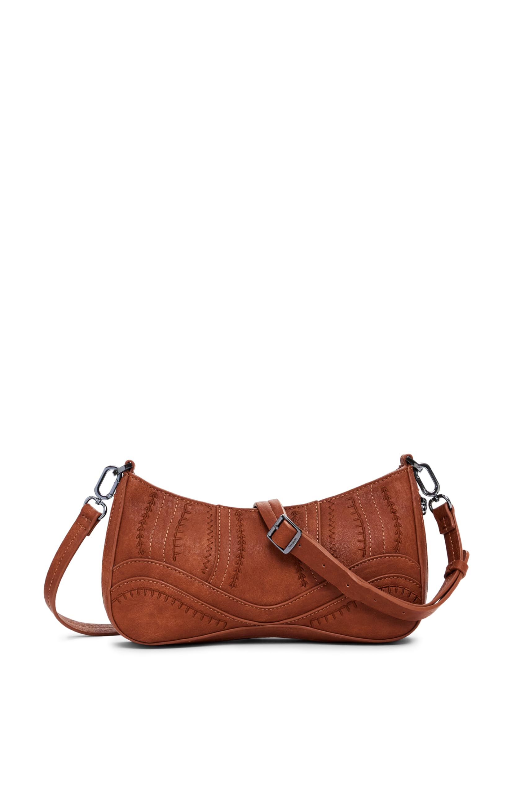 Desigual borsa a tracolla Alsacia Embro Patch Crossbody Bag Camel marrone