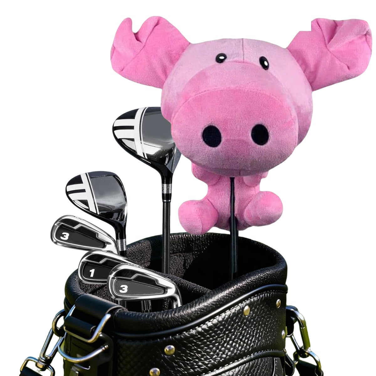 Pink Pig Golf Fairway Head Cover, Fit Driver and Fairway Woods, Plush Fabric, Smooth and Soft Touch Feeling, Best Gift for Kids — image 1