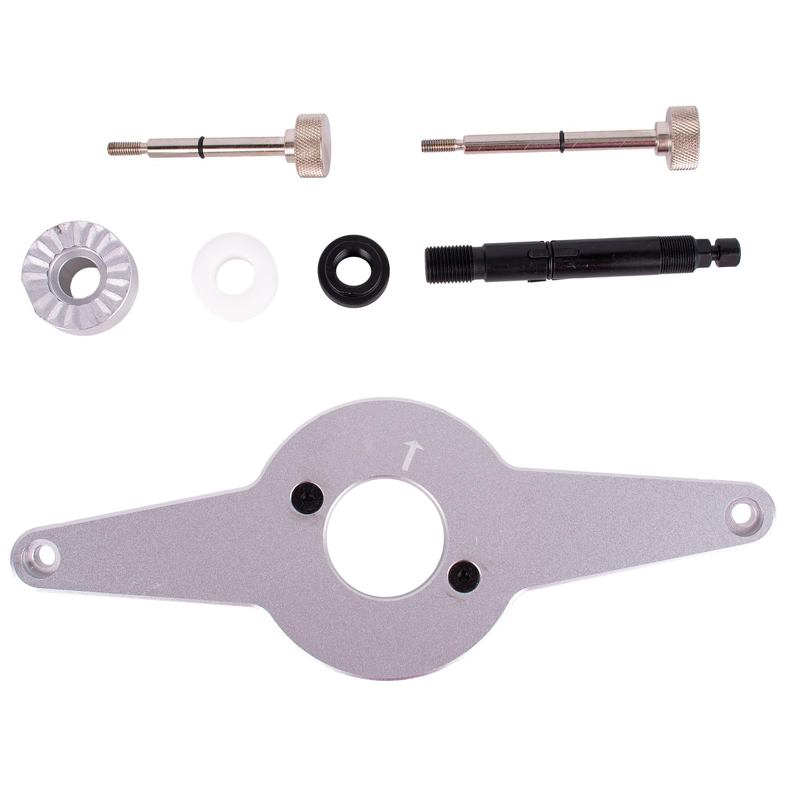 Juego de herramientas de sujeción, amortiguador de vibraciones, poleas de cigüeñal, herramienta de extracción de poleas, apto para 4 cilindros de 1,8 l, 2,0 L, TFSI, parte del motor #