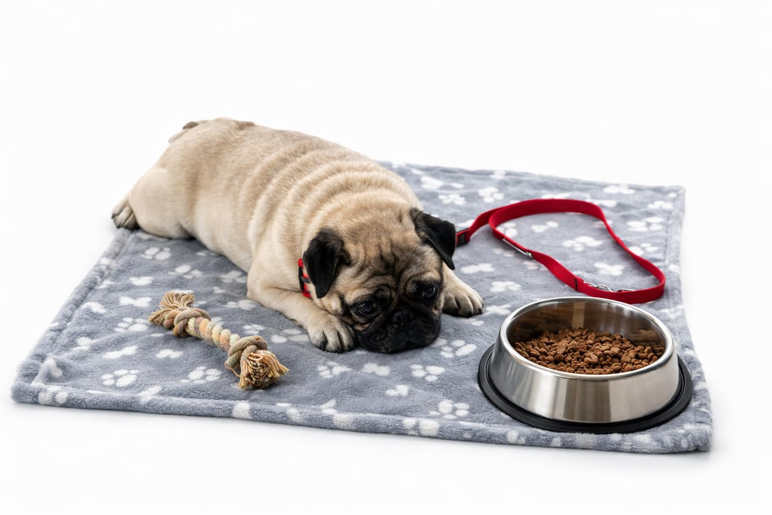 Hunde Starter Set – Leine, Halsband, Edelstahlnapf, Spielzeug & Decke – Erstausstattung für Welpen & kleine Hunde