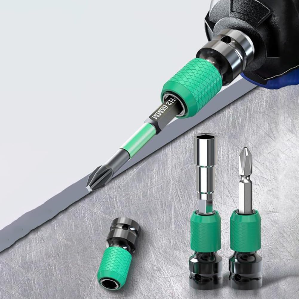 1/5 szt. Adapter gniazda sześciokątnego 1/2 cala napęd kwadratowy do 1/4 kluczy elektrycznych akcesoria Zestaw przedłużek(1Piece)