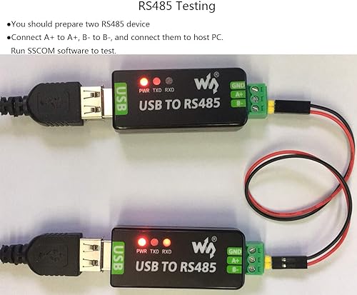 Miniatura 3 de Adaptador industrial del convertidor USB a RS485 original FT232RL y SP485EEN Comunicación rápida circuitos de protección integrados Fusible