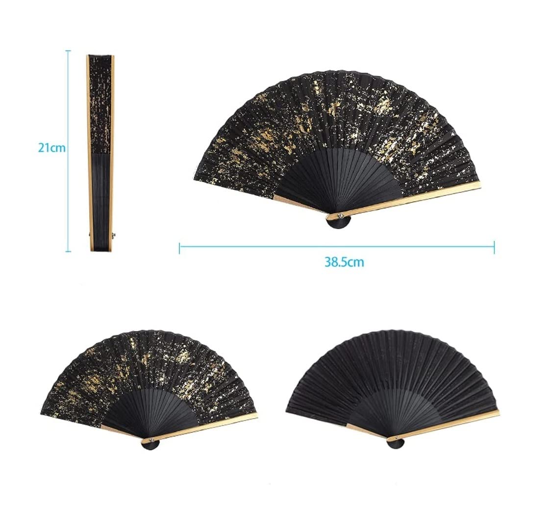 4 Stück Handfächer Aus Seide Mit Quaste - Faltbare Vintage Fächer Für Hochzeit & Dekoration