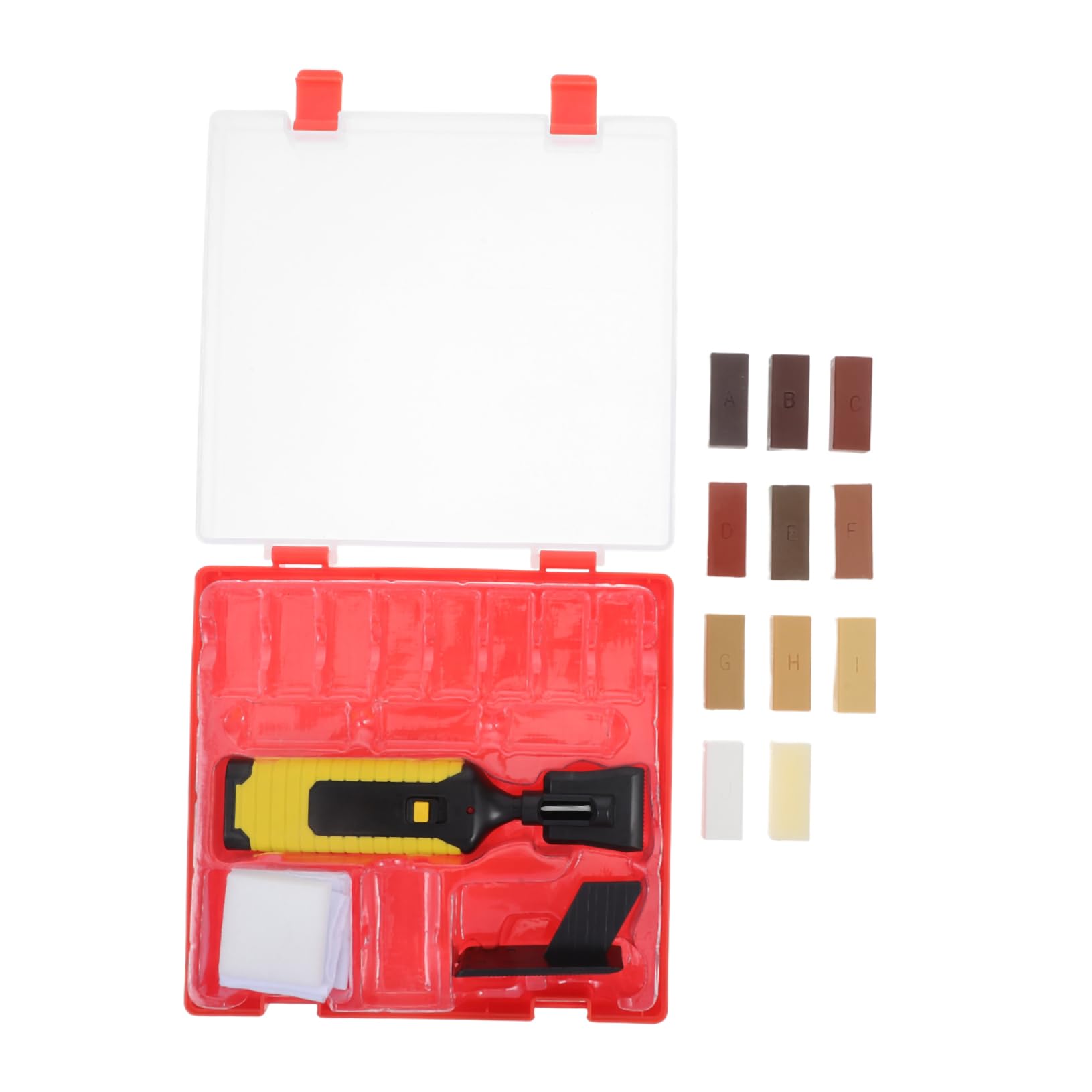 Veemoon Kit Reparación Madera para Suelos y Muebles, Removedor de Rayones, Cera Reparadora y Herramienta de Fundido para Grietas y Astillas, 1 Set