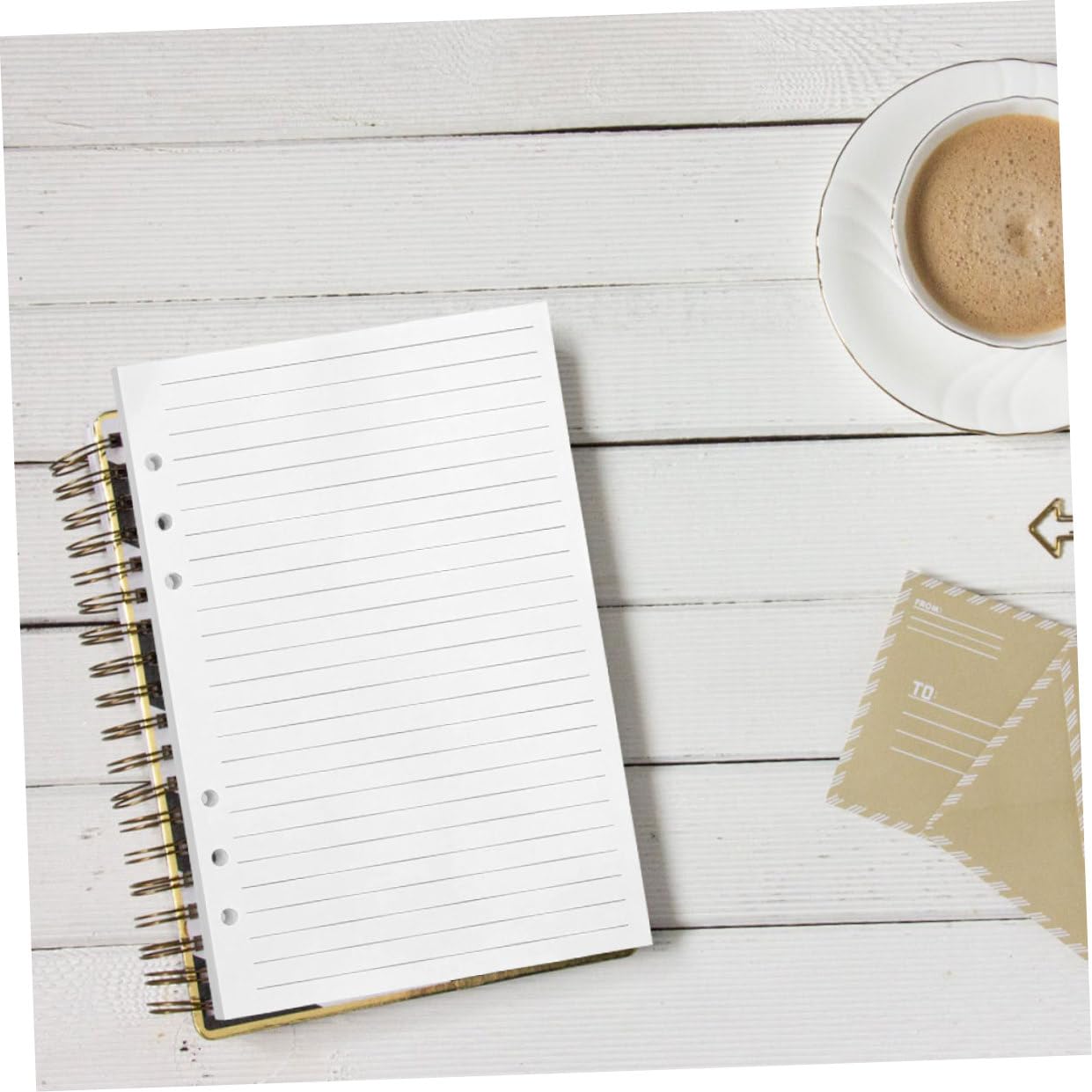 240stücke Papier Liniertes Nachfüllpapier Strapazierfähig zum Schreiben und Malen für Notizbücher und Tagebücher Flexibel Einsetzbar Hochwertiges Papier