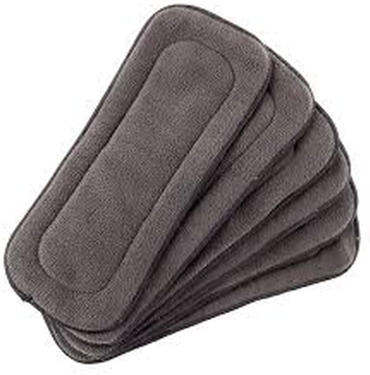 5 Layers Bamboo Charcoal Insert Pad | High Absorbent | 30 x 12 cm | Easy To Wash & Dry | Reusable Pads | Diaper Insert Pad | Pack of 6-image-14
