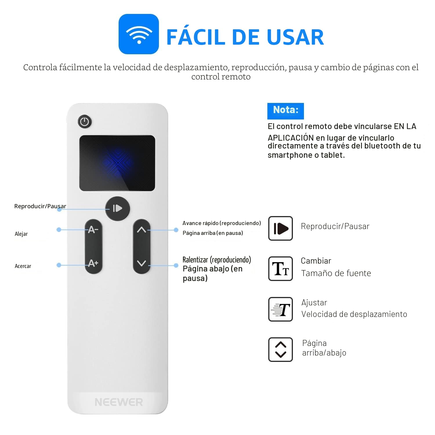 NEEWER X12 Teleprompter de Aleación Aluminio con Control Remoto RT-110 y Aplicación, Compatible con iPad, Tablets iOS/Android, Smartphones, Cámaras DSLR.