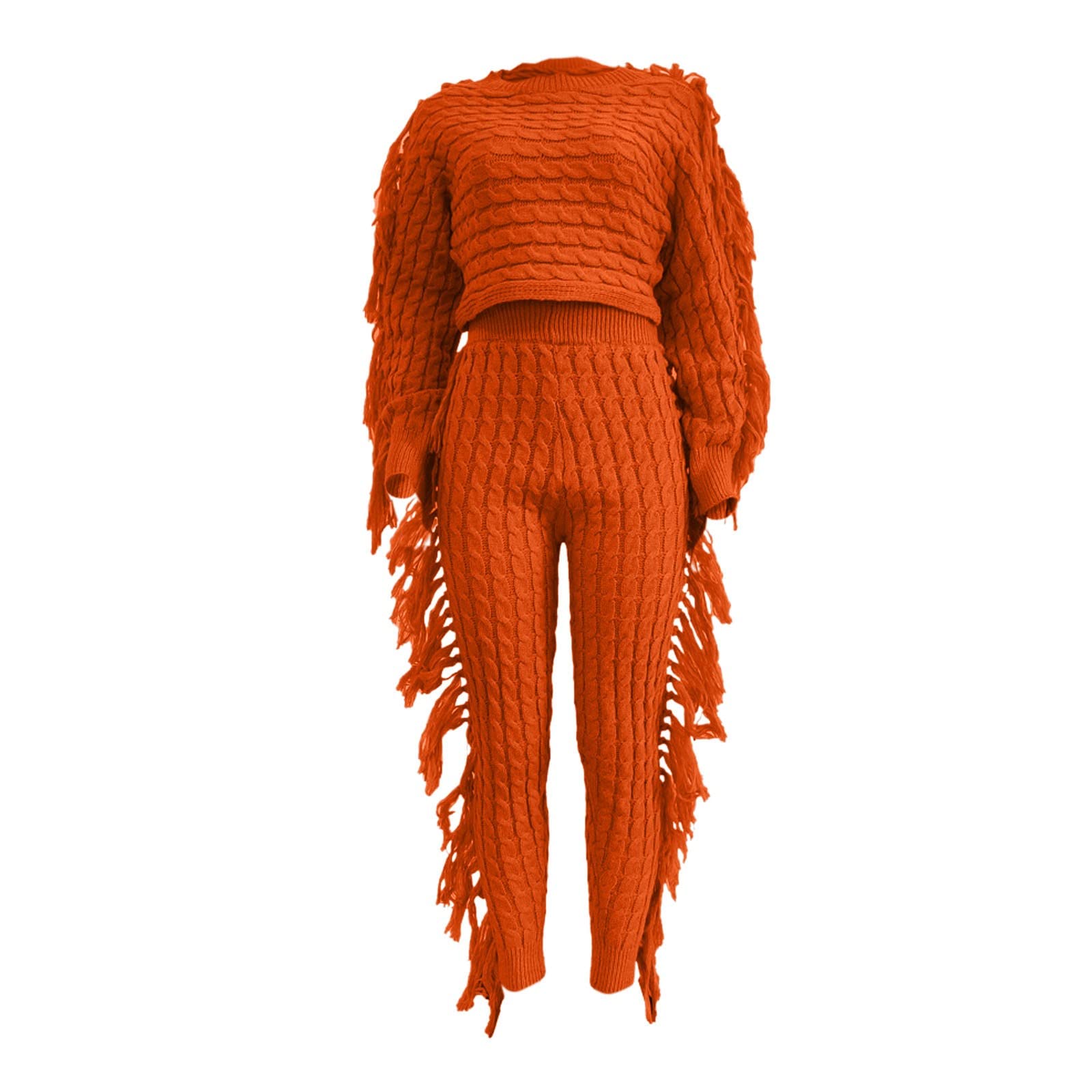 Tuta sportiva da donna, 2 pezzi, con cappuccio, casual, per il tempo libero, per lo sport, per il tempo libero, per lo sport, per il tempo libero, Orange, M