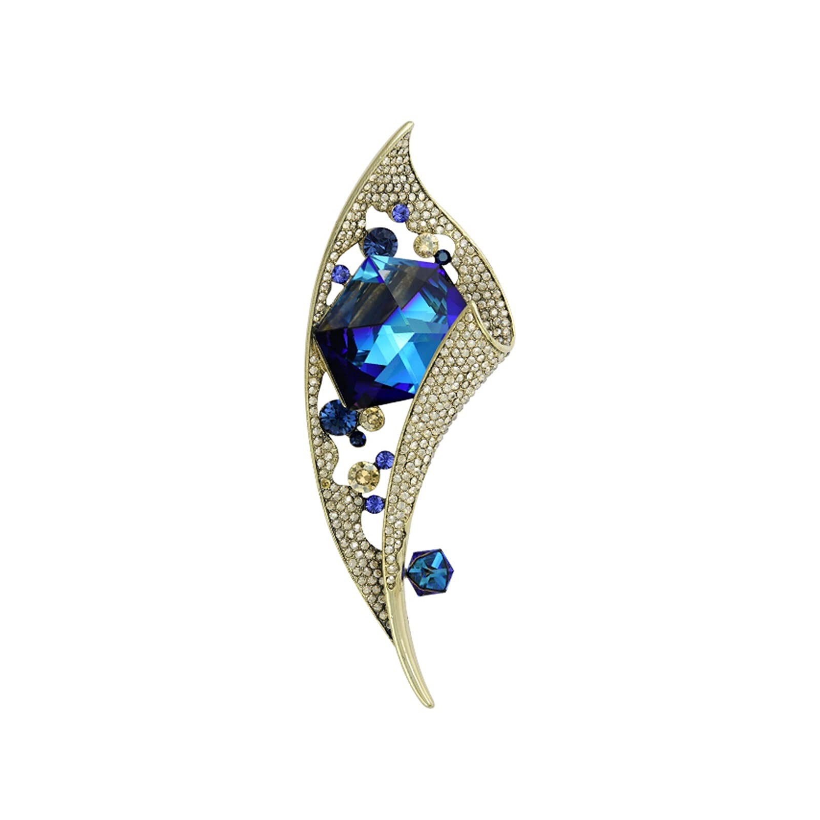 CFWSHJ Broche De Mujer Alfileres Elegante Broche Único Solapa Bufanda Ropa Ramillete Accesorios De Ramillete De Cristal Damas Cumpleaños Boda Baile De Graduación San Valentín Broches Decorativos De