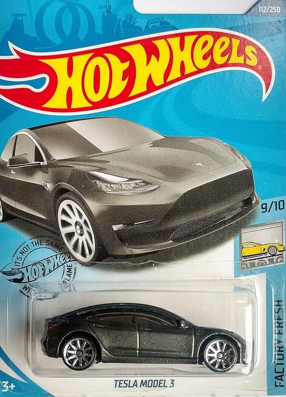 Image of Hot Wheels Tesla Model 3 Factory Fresh Ages 3 and Up 112 /250 (Grey)