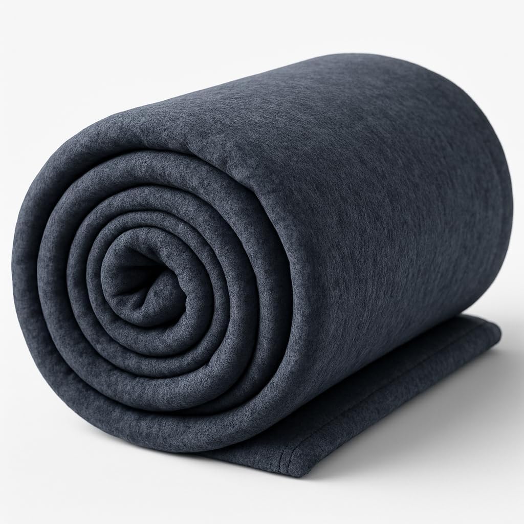 BSB HOME® 300 GSM Special for Heavy Winter Plain Light Weight and Warm Woollen Blanket for Single Bed (152x220 cm, Color-Grey or Charcoal)