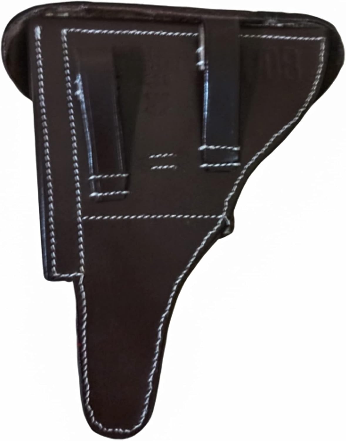 Warreplica WWII German P.08 Luger Hardshell Holster- Premium Natural Leather P08 9mm Sidearm Case Reproduction Military Gear