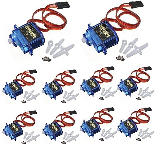 Ybee 10x Pcs SG90 Micro Servo Motor Mini SG90 9g Servo for RC Helicopter Airplane Car Boat Robot Controls