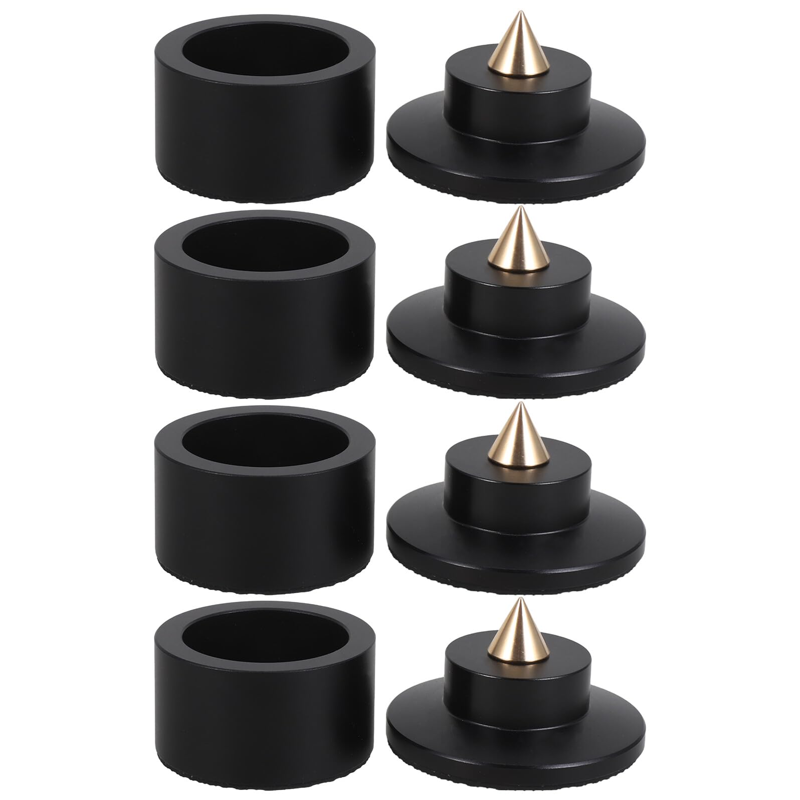 4 Pezzi Piedini Isolanti per Casse Audio con Spikes Regolabili Antivibrazione Piedini Ammortizzatori per Amplificatori Lettori Cd e Giradischi Supporto Antiurto per Hifi