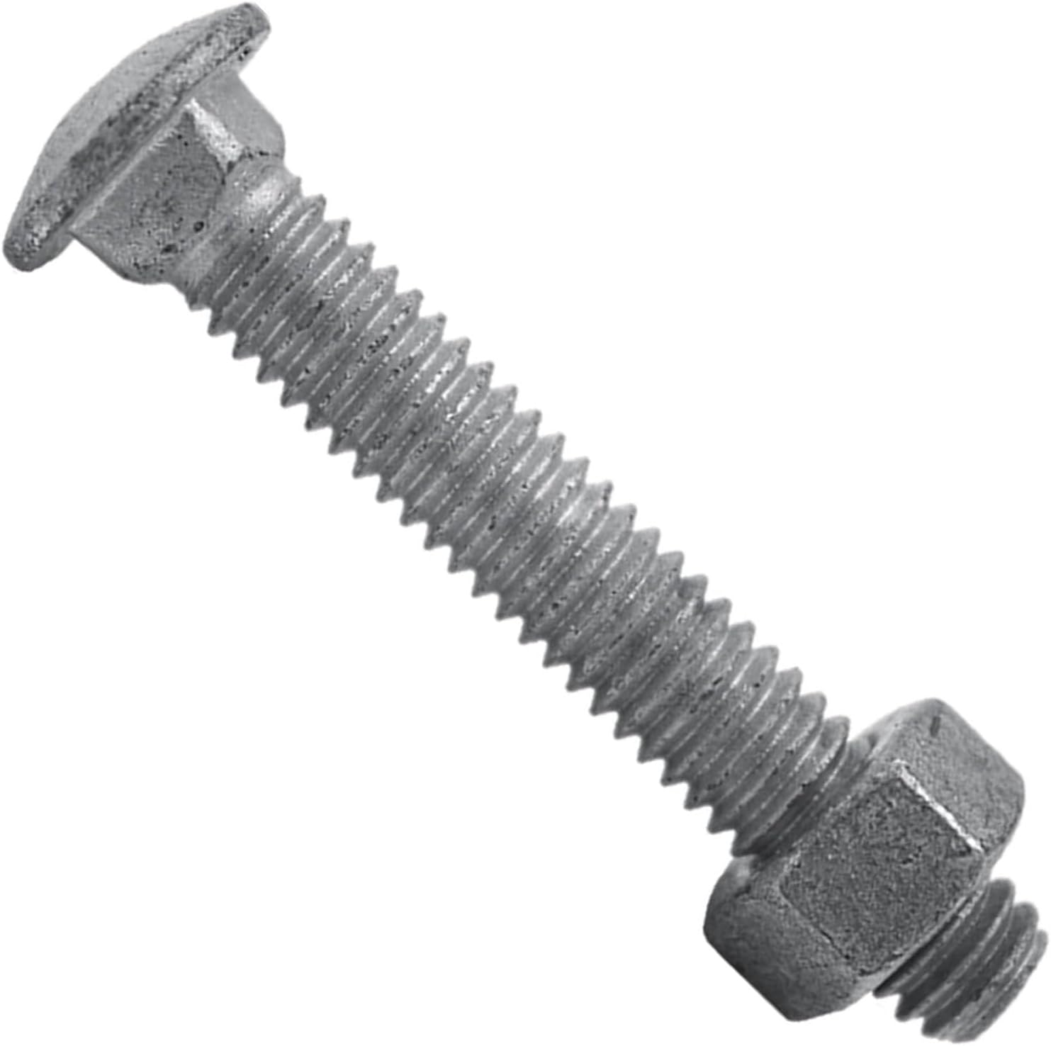 Carriage Bolts 5/16-18 x 1-1/4": Galvanized Bulk Chain Link Fence Carriage Bolts (100 Pieces)