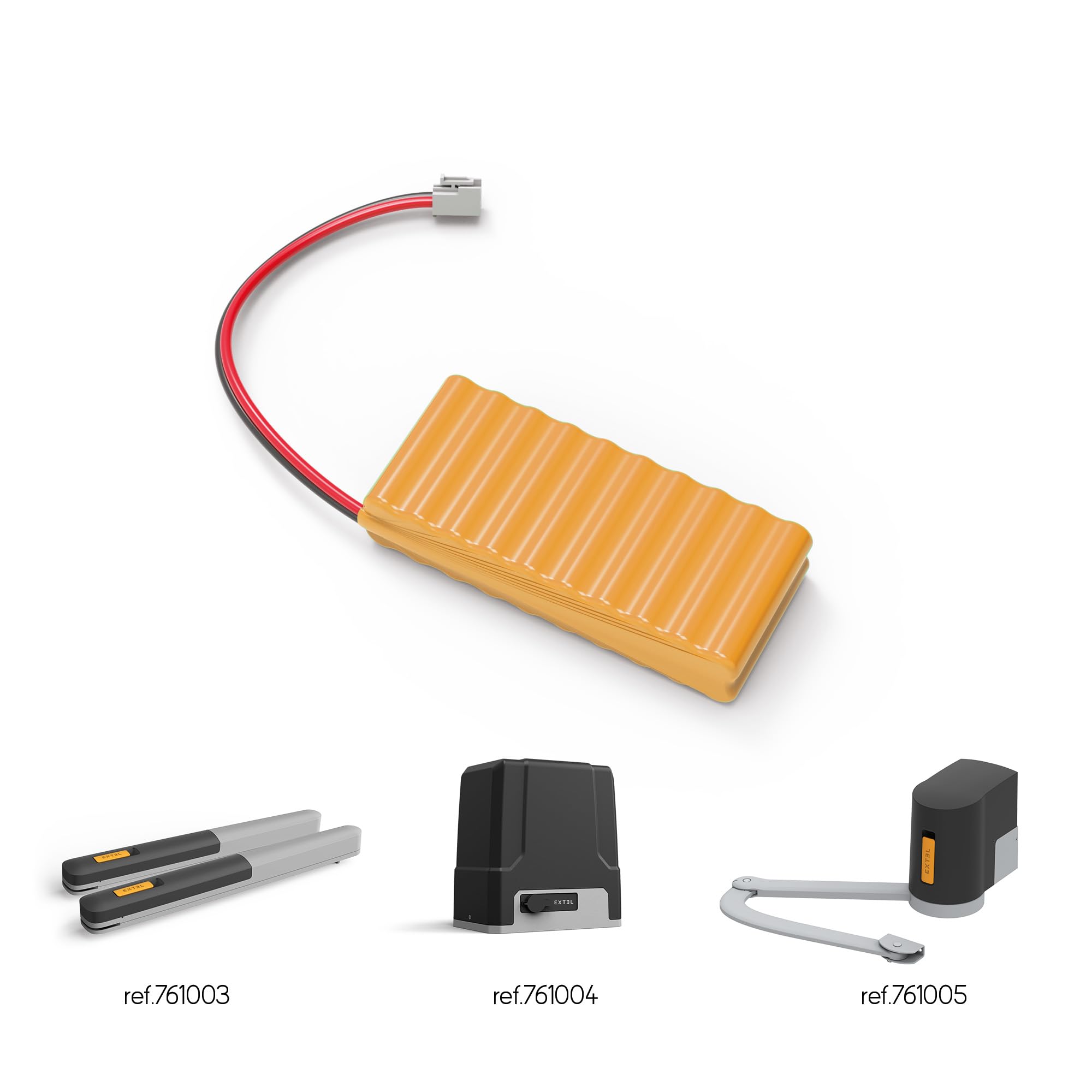 Extel Batterie de Secours 24V pour Motorisation de Portail et Garage, Compatible Extel Umii XB250, XV250, XC500 et Avidsen Orane, Teha, Styrka, Sécurité Anti-Coupure Courant, 900mAh, Rechargeable