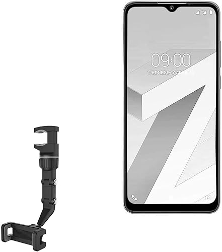 BoxWave Soporte de coche compatible con Lava Z4 – Soporte de coche para espejo retrovisor, espejo retrovisor ajustable GPS para coche, color negro