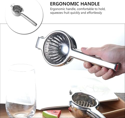 Miniatura 9 de COHEALI Handheld Stainless Steel Lemon Squeezer Manual Fruit Juicer Portable Citrus Press for Kiwi Mango Watermelon Easy to Clean Non-electric