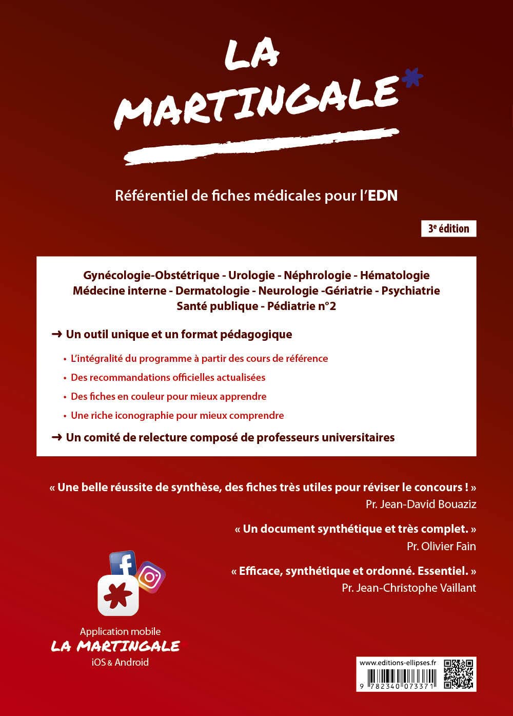 La Martingale, référentiel de fiches médicales pour l'EDN: Gynécologie-Obstétrique, Urologie, Néphrologie, Hématologie, Médecine interne, ... Psychiatrie, Santé publique, Pédiatrie n° 2