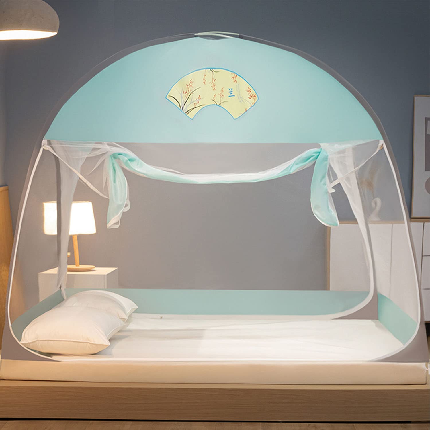 Tente de Lit Portable Pop Up Moustiquaire Double Portes Sac de Couchage Filet Anti-Insectes pour Patio Chambre Camping Voyages, Orchidée Isolée dans Une Vallée Déserte