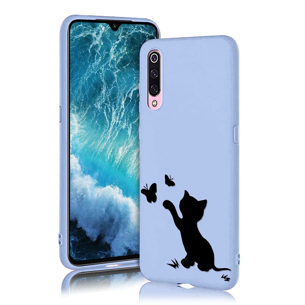 Yoedge Custodia Per Xiaomi Redmi Note 10S (4G) – Morbida Silicone Trasparente Con Motivo Gatto Bianco – Antiurto