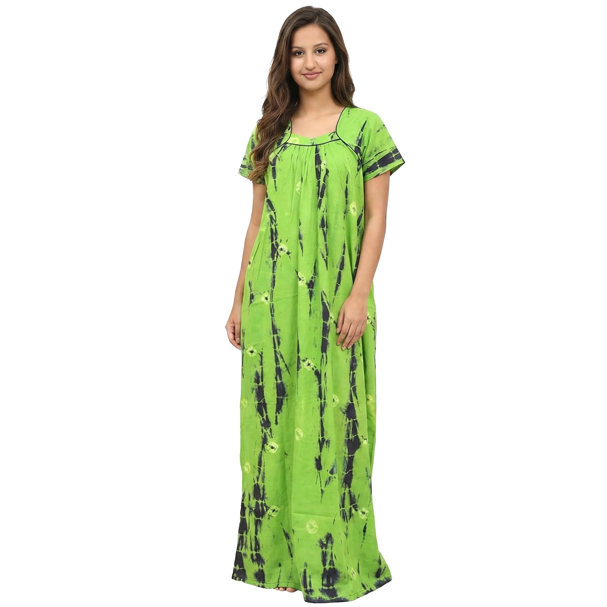 Kavz Comfortable Nightgown for Women - Soft Cotton Nightshirt for Relaxed Sleep-picture-48