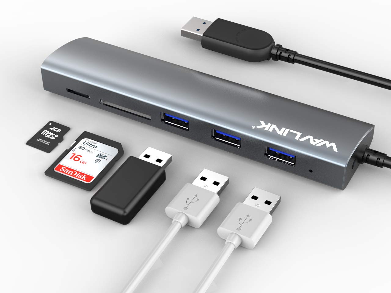 Wavlink High Speed Aluminum USB 3.0 3-Port USB Hub with 2-Slot SD/TF Card Reader Combo for Mac, Window, Linux (B083TF9KVV) Amazon Price History, Amazon Price Tracker
