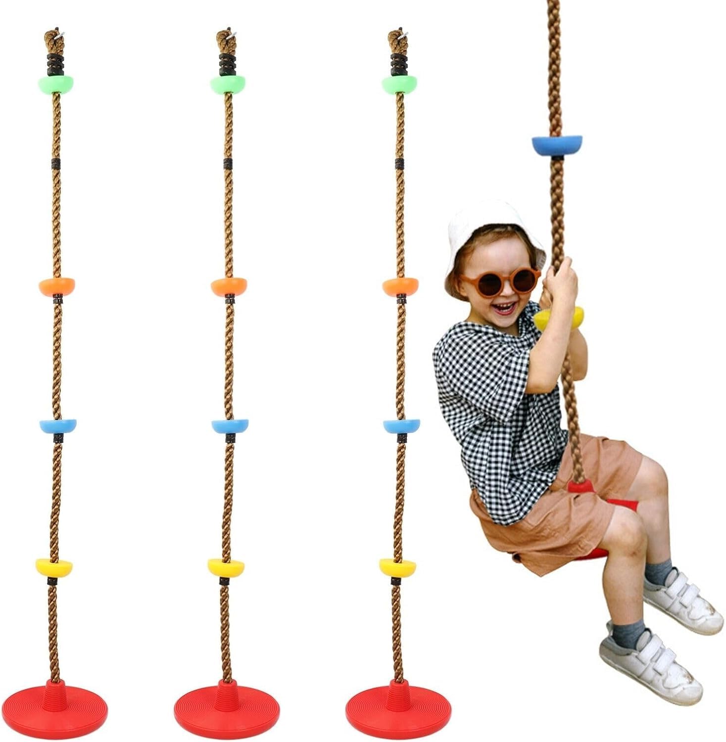 HYGRAD Outdoor Swinging Rope Tree Climbing Rope Swinging Activities Fun Outdoor Kids Play Childrens Garden Play Equipment (Climbing Rope)