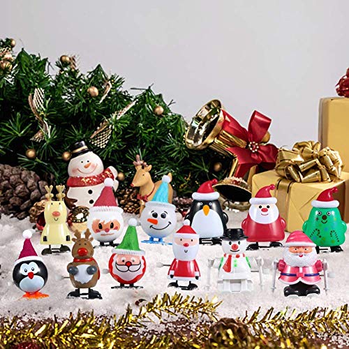 Lumiparty Christmas Wind Up Toys 24 PCs Assorted Animal Toys for Easter Party Favors, Easter Egg Fillers Easter Basket Stuffers, Easter Eggs Hunt, Classroom Prize Supplies.