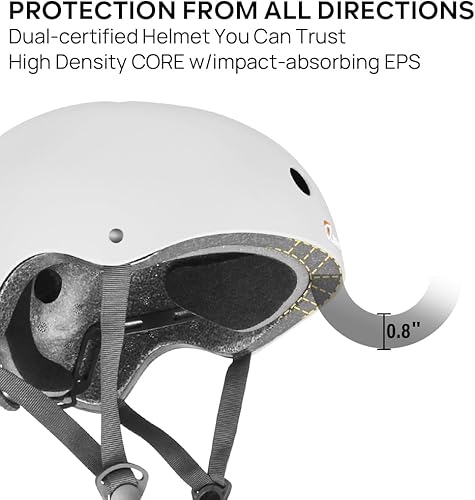 Miniatura 2 de JBM Skateboard Bike Helmet - Lightweight, Adjustable & Design of Ventilation Multi-Sport Helmet for Bicycle Skate Scooter 3 Sizes for Adult Youth &