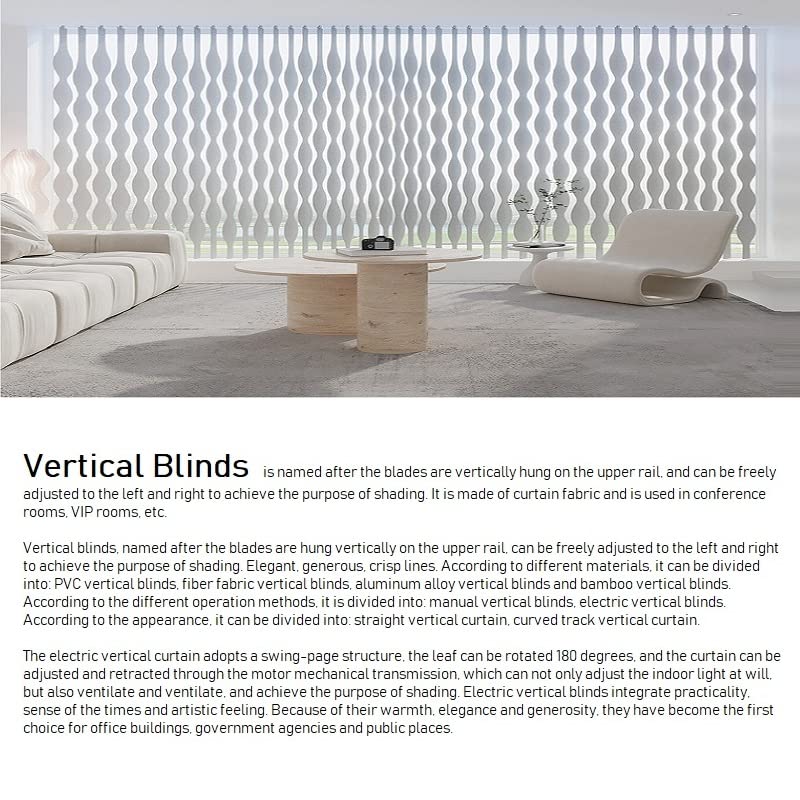 Electric S Vertical Shades,Motorized Wave Vertical Blinds S Wave Vertical Curtain,Customize,250208-HZML-EM