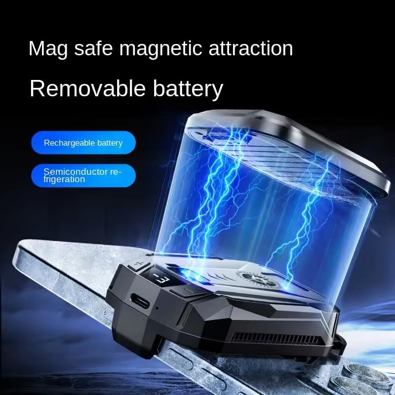 Image of BKN SL14 Semiconductor Mobile Phone Radiator Cooler with Detachable Battery 3rd Gear Adjustable 1500 mah Magnetic Battery with LED Display Fit All Types of Phone & Mobile Gaming, Live Streaming